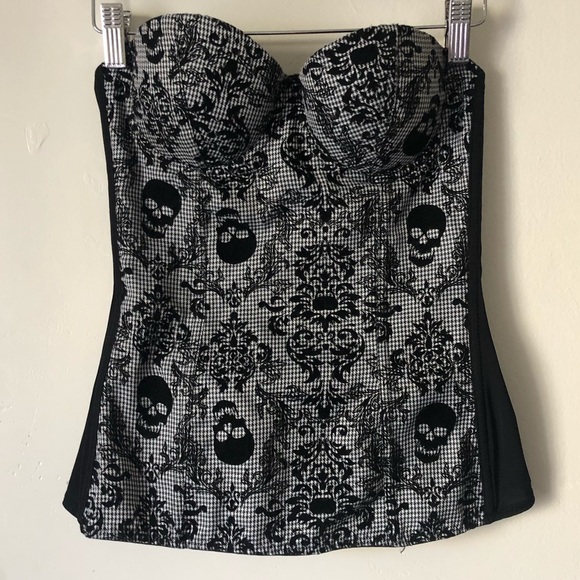 Spirit Tops - Spirit Halloween Skull Pattern Corset Top